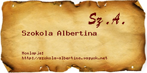 Szokola Albertina névjegykártya